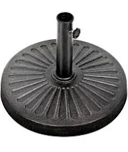 Simple Deluxe 30.66lbs 18.11" Market Umbrella Base Heavy Duty Round Stand for Patio Outdoor, Deck, Bronze