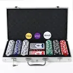 LUOBAO 300Pcs Poker Chips Set for Texas HoldemBlackjac<wbr/>k Tournaments with Alum...