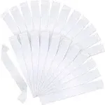 24 Pack White Satin Sashes for Pageants, Bachelorette Party, Prom (4 x 33 in)