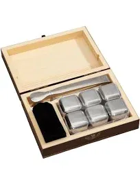 cambridge | Stainless Steel Whiskey Stone, Set of 9 - Stainless Steel | Realry