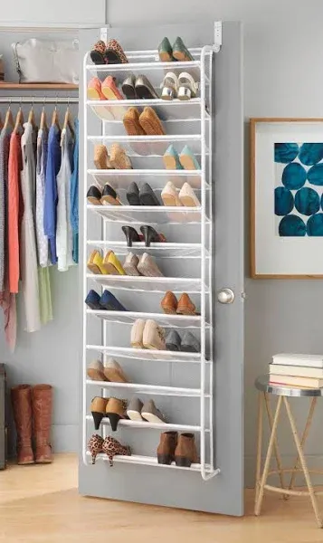 Bed Bath n More 12-Tier Over The Door 36 Pair Shoe Rack