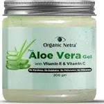 Organic Netra Pure Aloe Vera Gel with Vitamin C &amp; E for Skin, Face and Hair, Hel