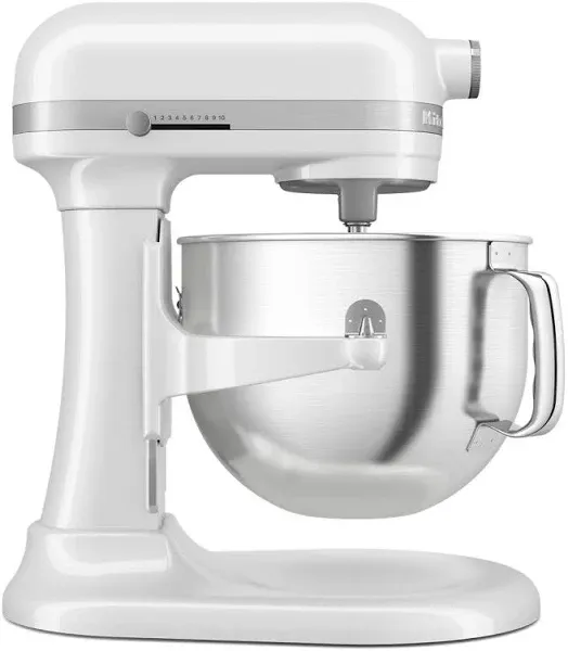 KitchenAid® 7 Quart Bowl-Lift Stand Mixer, Contour Silver & KSMMGA Metal Food Grinder Attachment, Silver