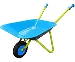 G and F Products Just for Kids Wheel Barrel Sturdy Metal Round Tray Edge