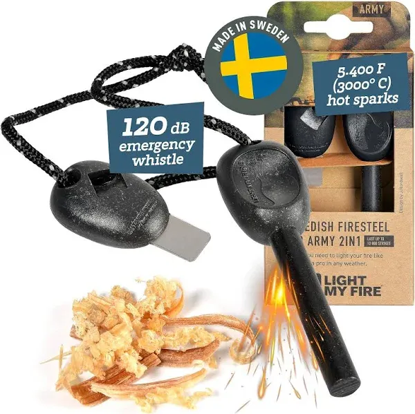 Light My Fire Firesteel Army & Scout Fire Steel Fire Starter Igniter  | eBay