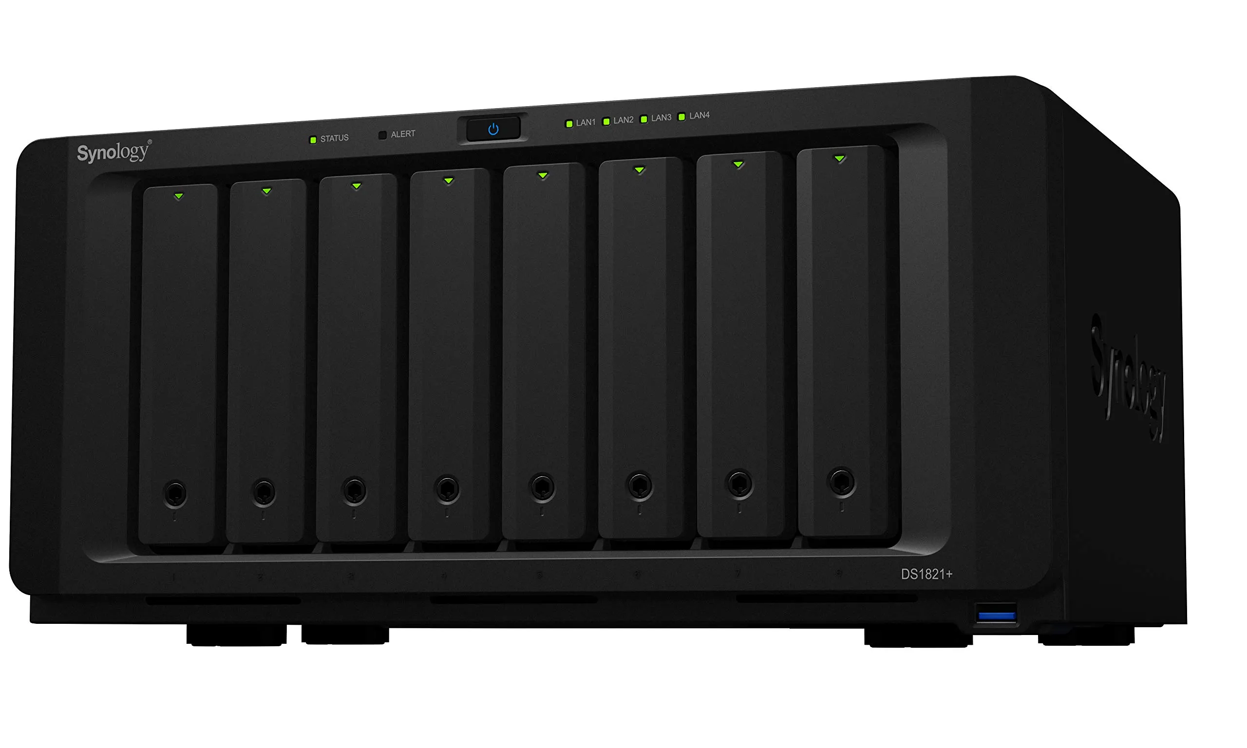 Synology DiskStation DS1821+ NAS Server with Ryzen 2.2GHz CPU, 64TB SSD Storage