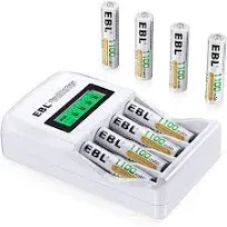 Ebl Rechargeable aaa Batteries 1100mAh with 907 LCD Individual Aa/aaa Rechargeable Battery Charger