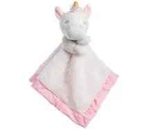 Carters Unicorn Pink White Plush Stuffed Animal Baby 13&#034; Security Blanket Lovey