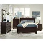 Bowery Hill 5 Piece Queen Panel Bedroom Set in Dark Cocoa