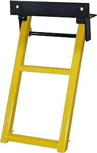 RS2Y, Yellow 2-Rung Retractable Truck Step for Truck Body, Trailer, Flat Bed and More!