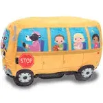 Cuddle Barn | Wheelie 8" School Bus Singing Stuffed Animal Plush Toy | Mouth Moves and Eyes Light Up | Sings Wheels on The Bus