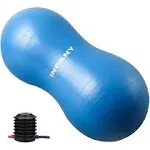 INPANY Peanut Ball - Anti Burst Exercise Ball for Labor Birthing, Physical Therapy for Kids, Core Strength, Home & Gym Fintness (Include Pump)