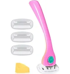 Billie Razors for Women Shave Kit – Razor + 4 X 5-Blade Razor Refills + Magnetic