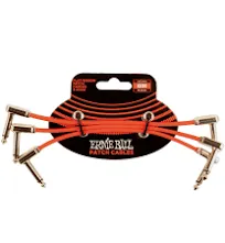 Ernie Ball 6401 Flat Ribbon Patch Cable 3in - Red - 3 Pack