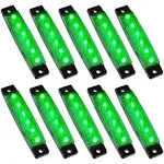 PSEQT 10 Pcs LED Rock Strip Lights Car Underglow Wheel Fender Well Lighting Kits Waterproof for Golf Cart Wrangler Offroad Truck RV UTV ATV