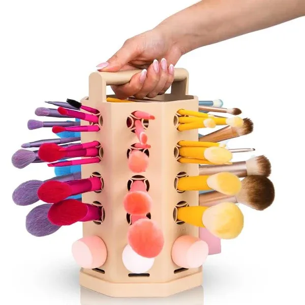 2-IN-1 Makeup Brush Drying Rack - Patented Large Capacity Makeup Brush - Make...