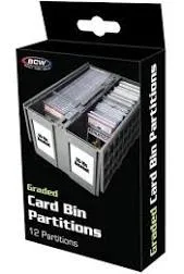 (12) BCW Card Bin Partitions For BCW Graded Card Bins