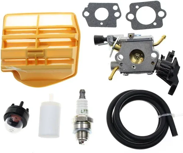 Carbhub C1M-EL37B Carburetor for Husqvarna 445 445E 450 450e Gas Chainsaw with Air Filter Tune Up Kit