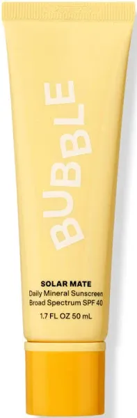 Bubble Skincare Solar Mate Mineral Sunscreen SPF 40,1.7FL OZ /50mL Exp 04/25