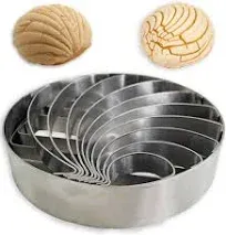 Cortador Conchas Molde para Pan Mexicano de Acero Inoxidable 4.1 Pulgadas Molde