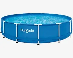 Funsicle Outdoor Activity Round Frame Above Ground Swimming Pool