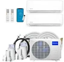 MRCOOL DIY Mini Split - 24,000 BTU 2 Zone Ductless Air Conditioner and Heat Pump with 16 ft. Install Kit