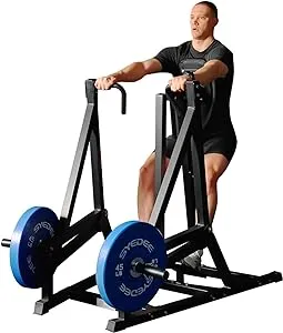 Seated Row Machine, Plate Loaded Back Machines Home Gym Back Row Machine, Leverage Row Machine with Independent Arms & Multi Grips, LAT Machine for Home Gym and Commercial