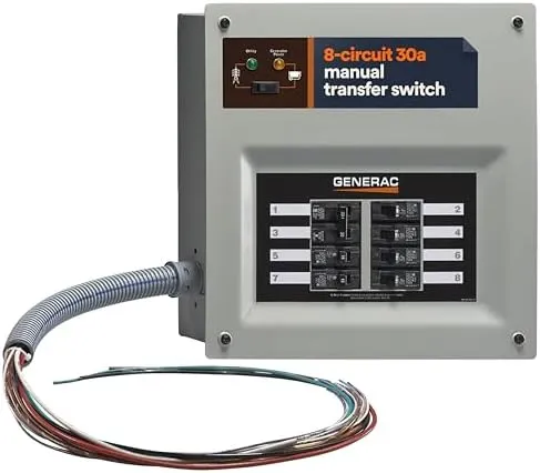 Generac 6853 Upgradeable Manual Transfer Switch Kit for 8 Circuits