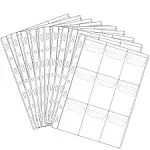 9 Pocket Coin Pages, 10 Sheets Plastic Coin Holders Stamp Collector Supplies ...