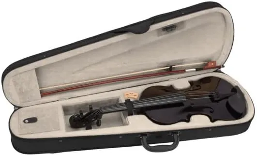 New 4/4 Acoustic Violin Case Bow Rosin Black