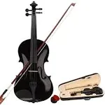 HOT 4/4 Black Maple Acoustic Violin Full Size w/Case + Bow + Rosin High Quality