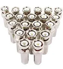 20PCS BNC Male Twist-on Coax Coaxial RG59 Connector for CCTV Security Camera