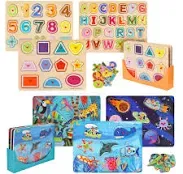 Asher and Olivia Wooden Toddler Puzzles