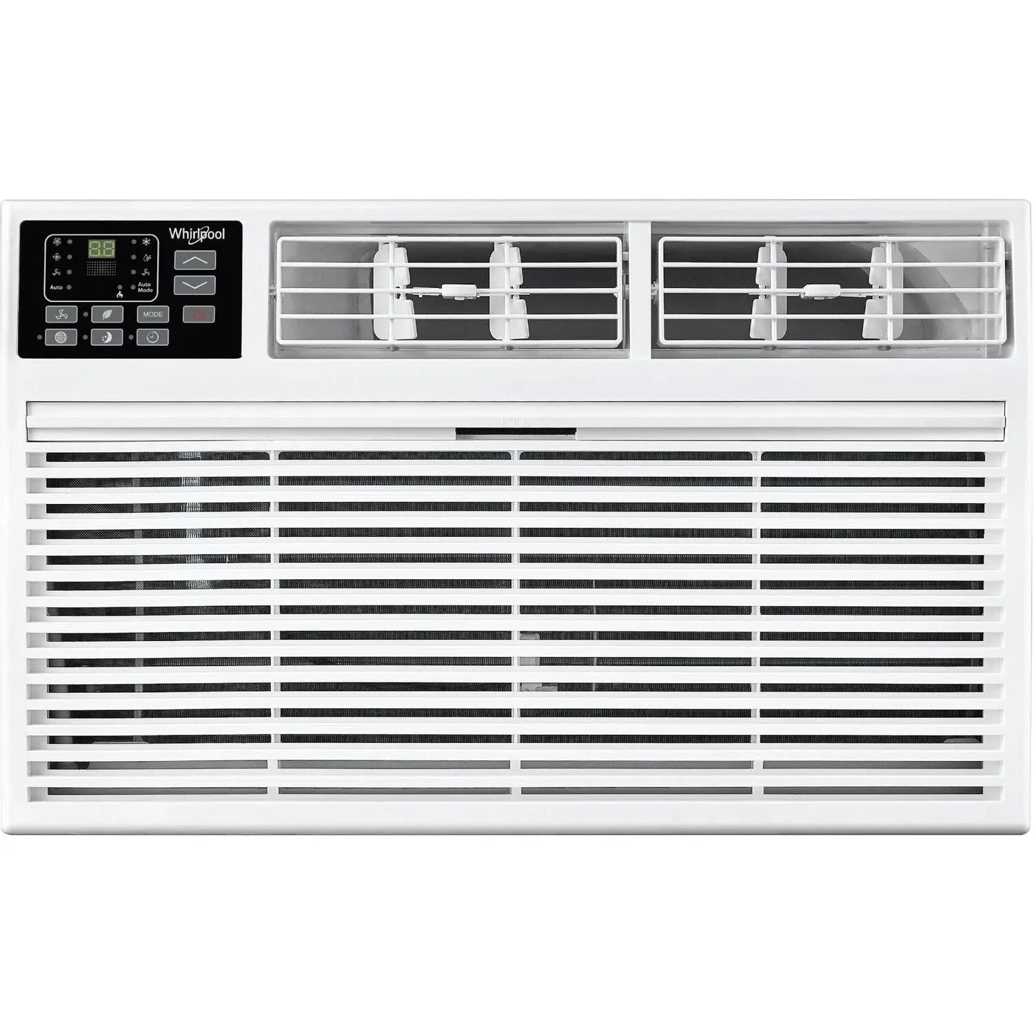 Whirlpool WHAT122-HAW 12,000 230V Air Conditioner with Supplemental Heat, Dehumidifier and Remote, Wall AC Unit for Apartment, Living Medium Rooms up to 550 Square Feet in White, 12000 BTU