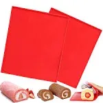 Luck Love 2 Pcs Swiss Roll Cake Mat Flexible Baking Tray Jelly Roll Pan Silicone