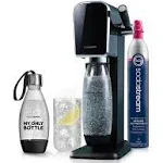  Art Sparkling Water Maker () with CO2 and Two Carbonating Starter Kit Black