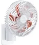 Wall Mount Oscillating Small Fan with Remote,8.5 Inch Bedroom RV Fans,4 Speeds,Timer, Quiet Wall Mounted Fan with 5.92 ft Cord, 90°Oscillating, 120° Adjustable Tilt, for Bathroom, Kitchen, Base,Corner