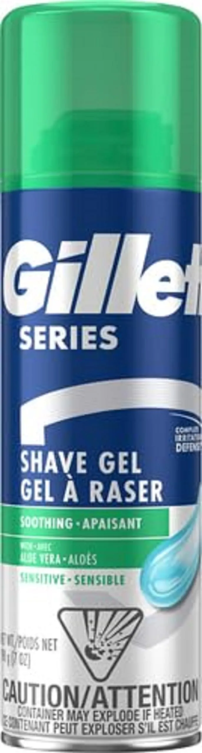 Gillette Series Soothing Shave Gel for Men with Aloe Vera - 7 Oz