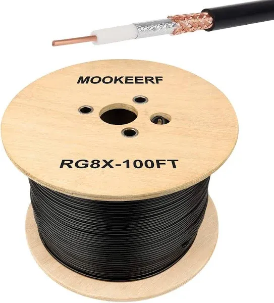 RG8x Coaxial Cable 50ft,Low Loss RG 8X Cable 50 Feet,RG8x Coax Cable 50 ohm