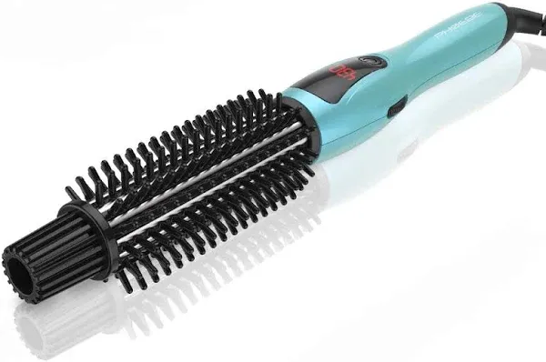 Phoebe Curling Iron Brush, 1 inch Dual Voltage Travel-Friendly Tourmaline Ceramic Ionic Hair Curler Hot Brush, Anti-scald Instant Heat Up Curling Wand