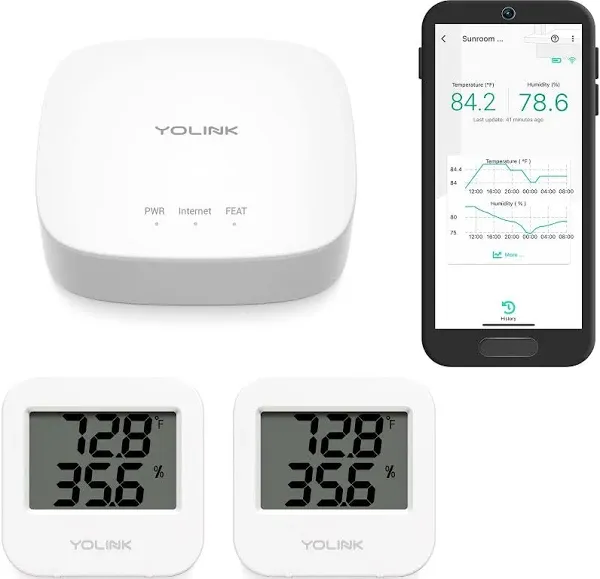 YoLink Smart Wireless Temperature & Humidity Sensor