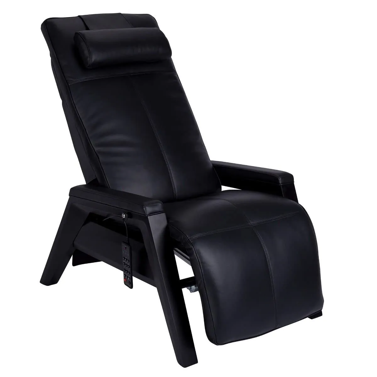 Zero Gravity Leather Massage Chair Recliner with Remote - Beech Wood - Bone Leather