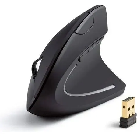 Anker Wireless 2.4G Ergonomic Vertical Optical Mouse 98ANWVM-UBA TM137G, Black