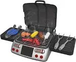 Pretend Play BBQ Grill for Kids with Lights, Sizzling Sounds and Smoke - 19 Piece Playset