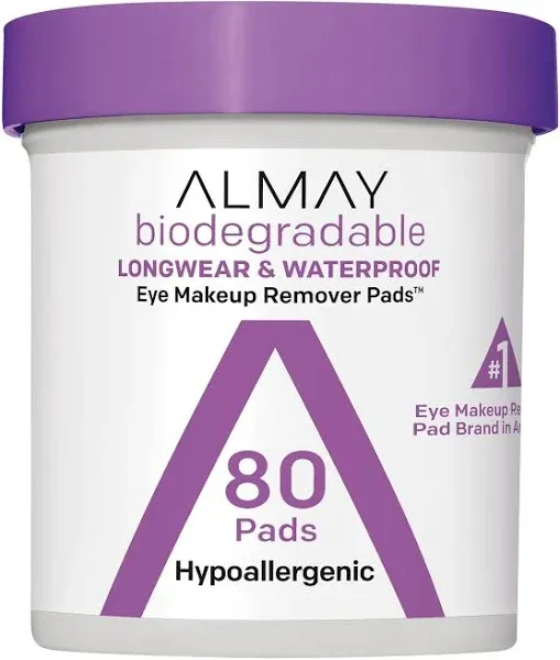 Almay Biodegradable Longwear & Waterproof Eye Makeup Remover Pads (0.01 oz)