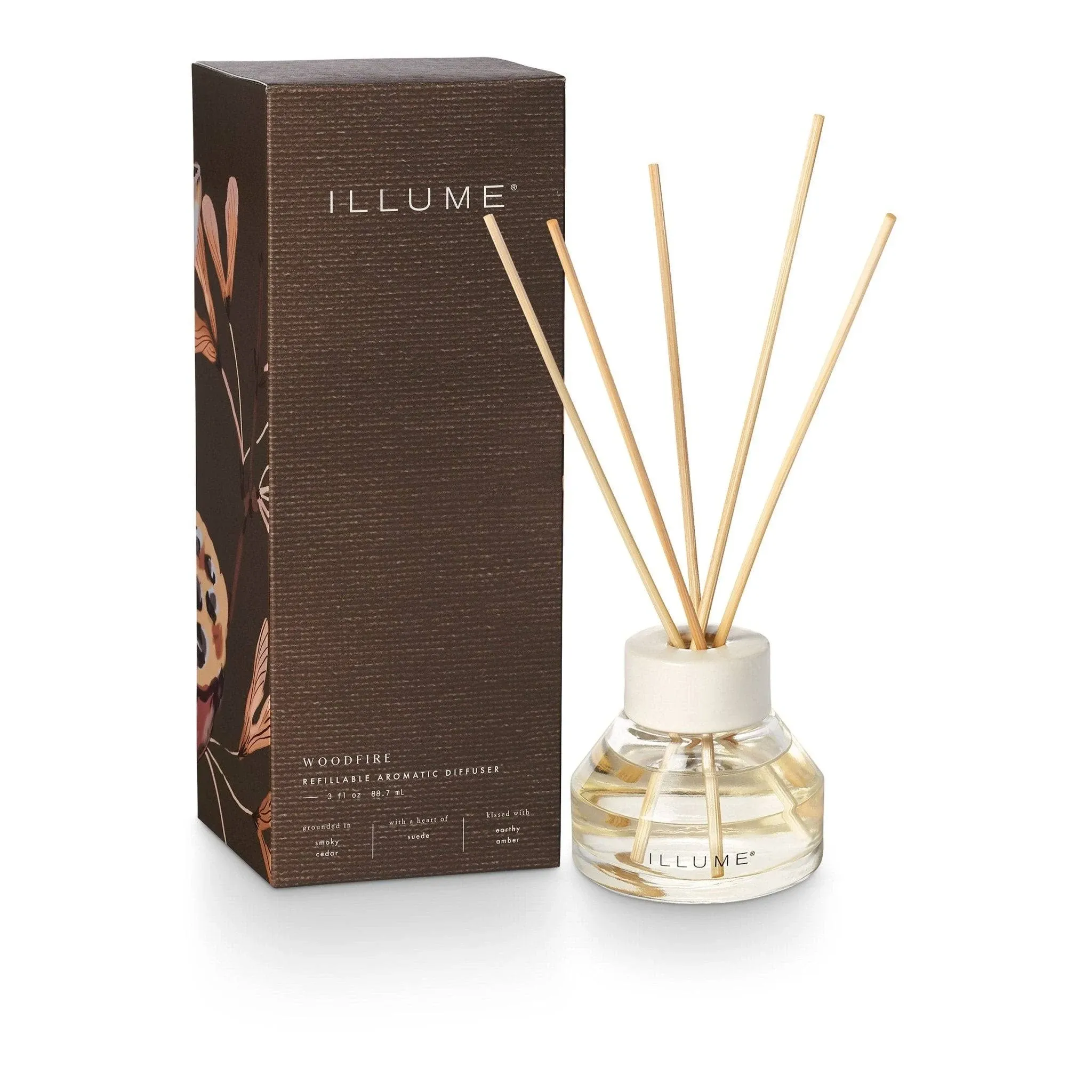 Illume Refillable Reed Diffuser Woodfire