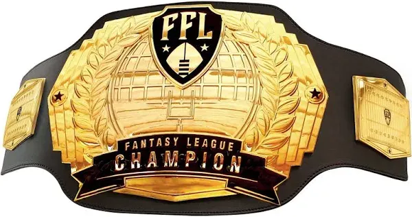 Fantasy Football Championship Belt - 6lb Title Belts - League Name and Winner Name Plates (+$20) - TrophySmack