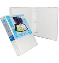 UniKeep 3 Ring View Binder - Binder Case is Fully Enclosed - Available in White, Clear, or Black and in Various Spine Widths (Pack of 3, White, 1.5 Inch)