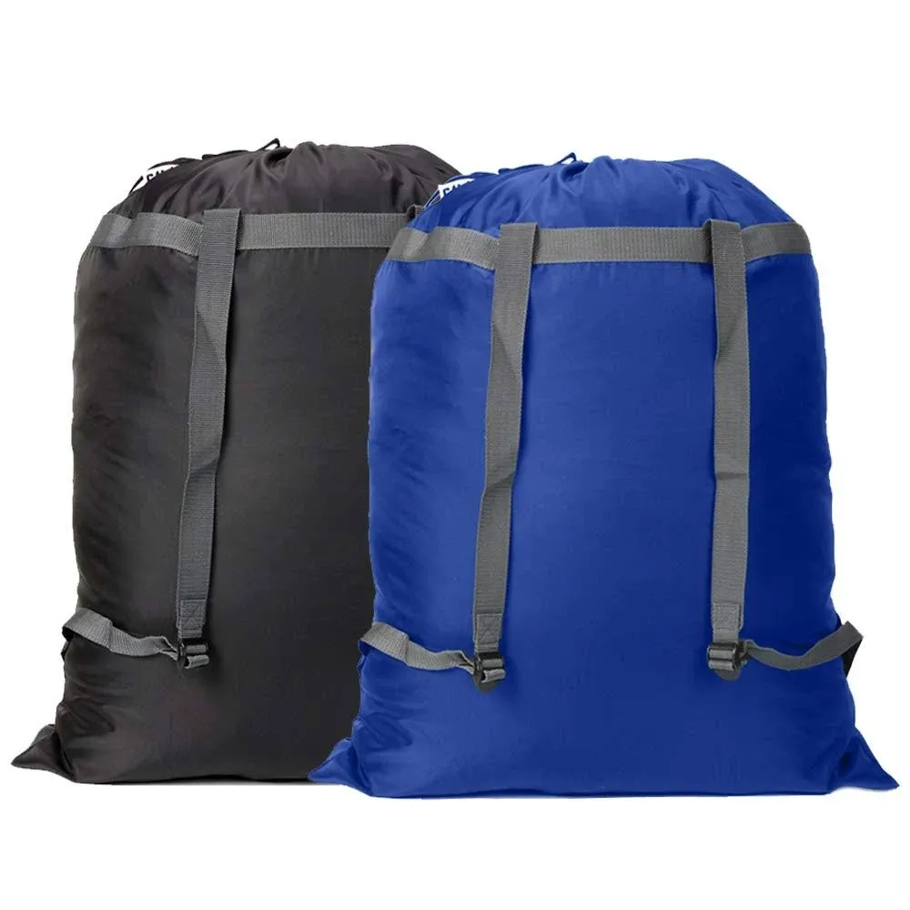 2 Pack Laundry Bag Backpack 27” x 34”Sturdy Laundry Bag with Shoulder Straps ...