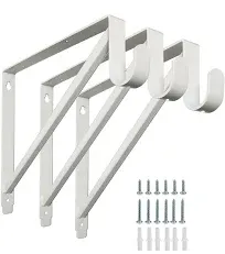 Homydom Heavy Duty Closet Shelf and Rod Brackets